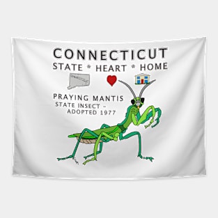 Connecticut - Praying Mantis - State, Heart, Home - State Symbols Tapestry