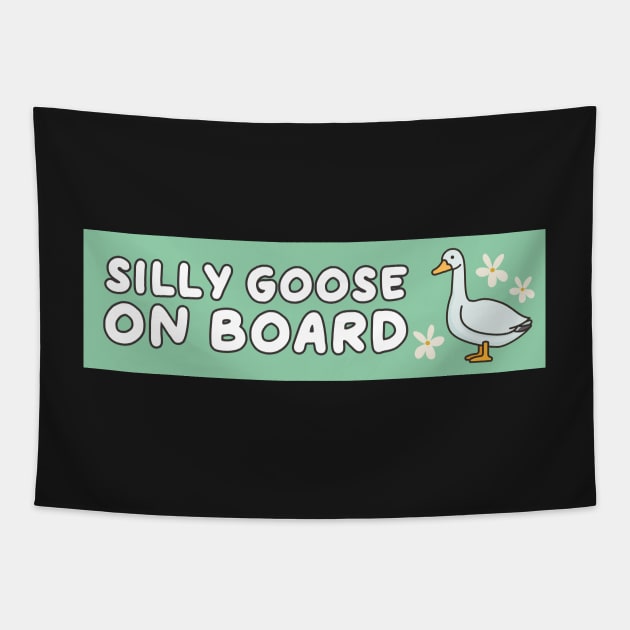 funny car bumper silly goose, Silly Goose On Board Funny Bumper Tapestry by yass-art