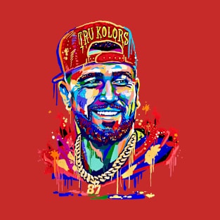 Travis Kelce water colour art T-Shirt