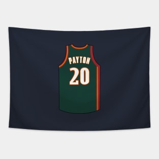 Gary Payton Seattle Supersonics Jersey Qiangy Tapestry