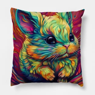 Cute little beautiful chinchilla. Pillow