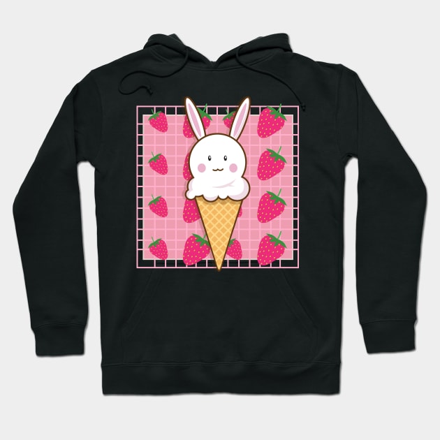  Funny Strawberry Ice Cream Aesthetic Bunny Cute Kawaii