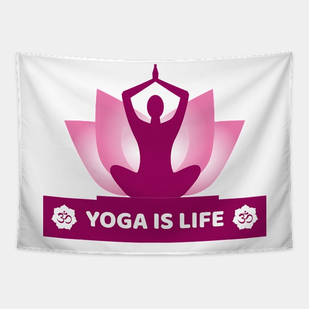 Yoga Is life Tapestry by KultureinDeezign