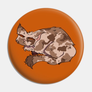 Angry Brown Cat Pin