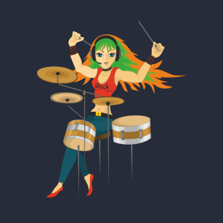 Girl playing drums T-Shirt