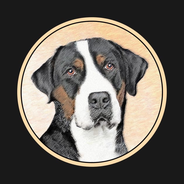 Greater Swiss Mountain Dog Painting - Original Art by Alpen Designs