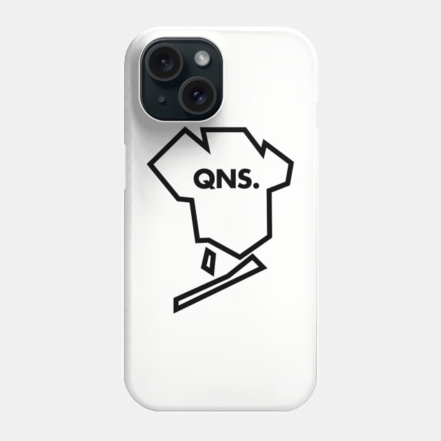 Queens Map Outline Phone Case by whereabouts