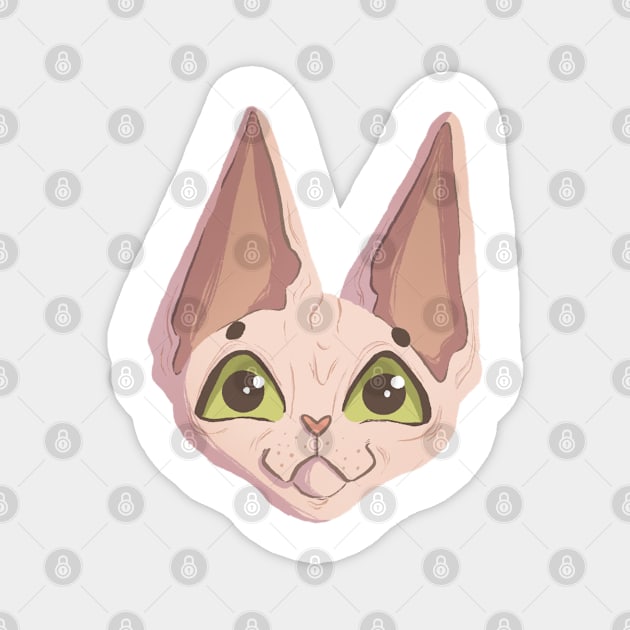 Sphinx Cat Head Magnet by Catstyle