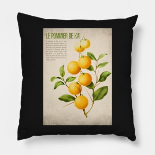 Old fruit poster - Kai's apple tree - Vintage - retro Pillow