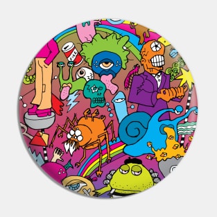 PSYCHEDELIA (RAINBOW BACKGROUND) Pin