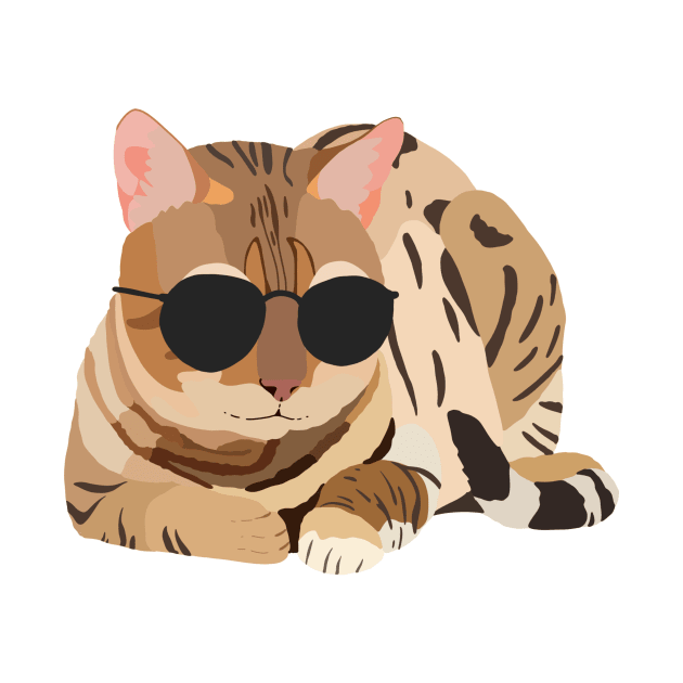 Cool Cat, Cat with Sunglasses, Chill Kitty by sockdogs