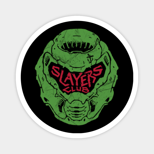 Slayers Club - Slayers Club Gamer Geek Game Logo - Magnet | TeePublic