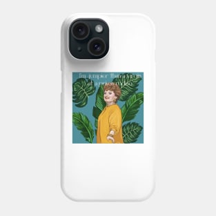 Jumpy as a virgin at a prison rodeo Phone Case