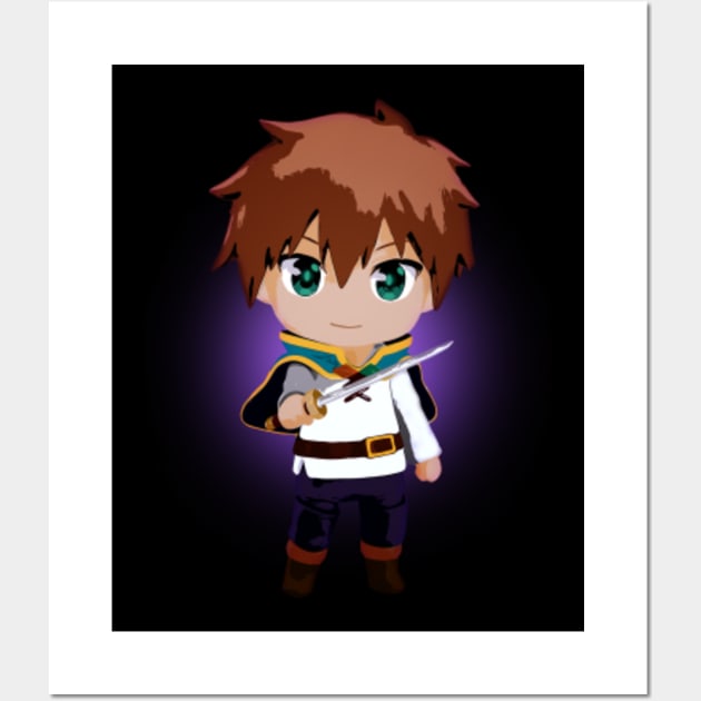 Chibi Isekai Adventurer Kazuma Sato - Konosuba Anime - Posters and Art  Prints