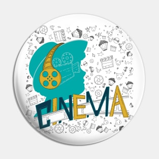 Cinema theme pattern Pin