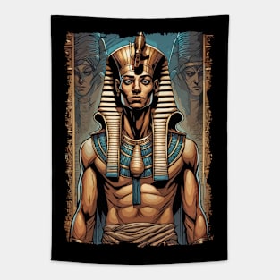 Ancient Egyptian Pharaoh in the Temple Tapestry