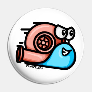 Turbo Snail - Classic (Coral & Blue) Pin