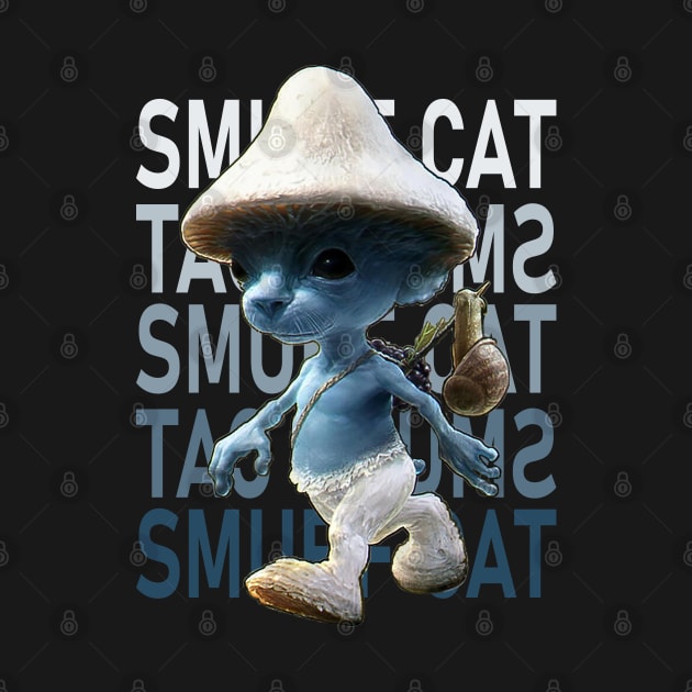 Funny Smurf cat Meme.Blue mushroom Cat meme. by Longgilbert