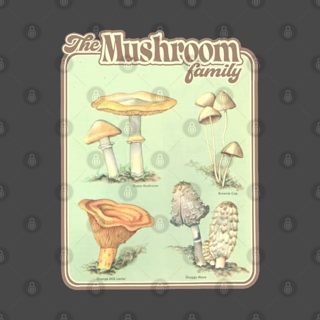 Mushroom Family - Vintage Retro Shroom Aesthetic by elevens.design