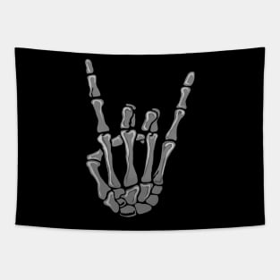 'Rock n Roll Skeleton Hands' Cool Rock n Roll Rocker Gift Tapestry