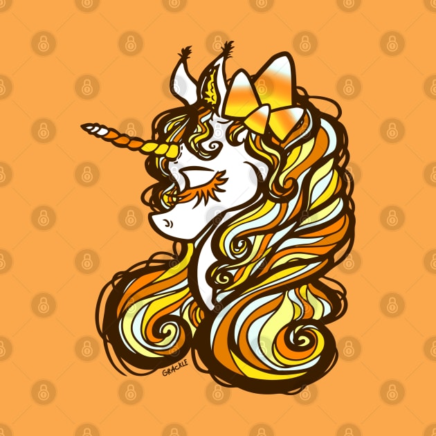 Candy Corn Unicorn by Jan Grackle