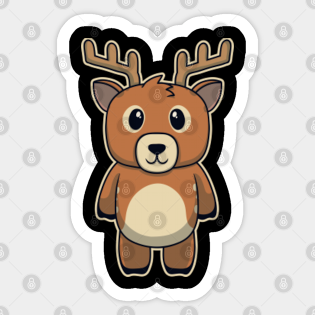 Download Baby Deer Cute And Cuddly Forest Reindeer Animal Deer Sticker Teepublic