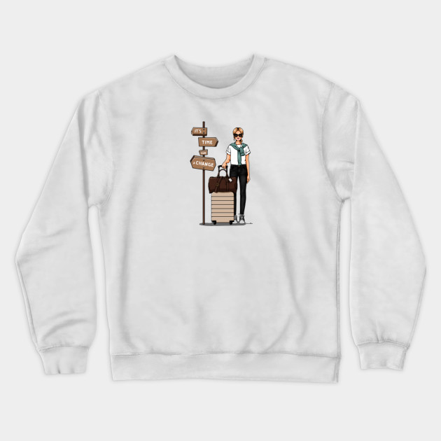 blonde crewneck sweatshirt