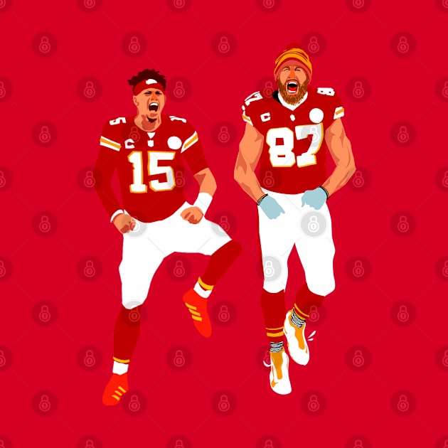 Patrick mahomes 15 x Travis KELCE 87 by Mic jr