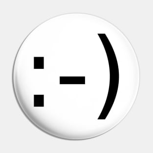 Sideways Nose Smiley Pin