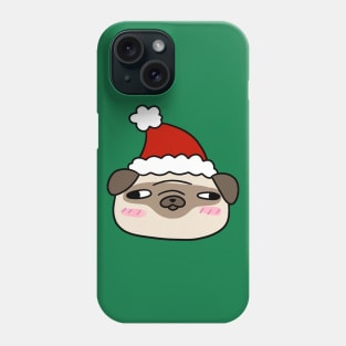 Santa Hat Pug Face Phone Case