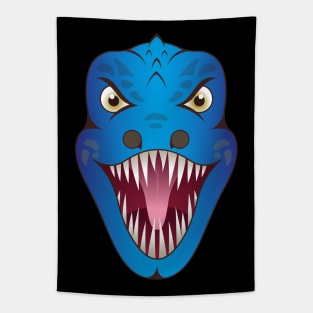 Blue Spinosaurus Dinosaur Head Tapestry