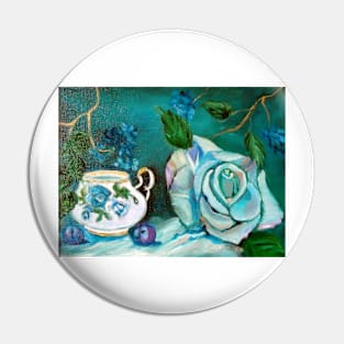 Turquoise Rose Pin