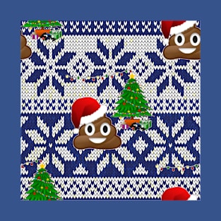 ugly Christmas sweater poop emoji T-Shirt