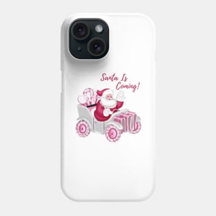 Retro Vintage Pink Santa Claus Phone Case