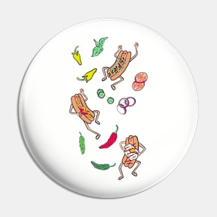 Hot dog party dudes Pin