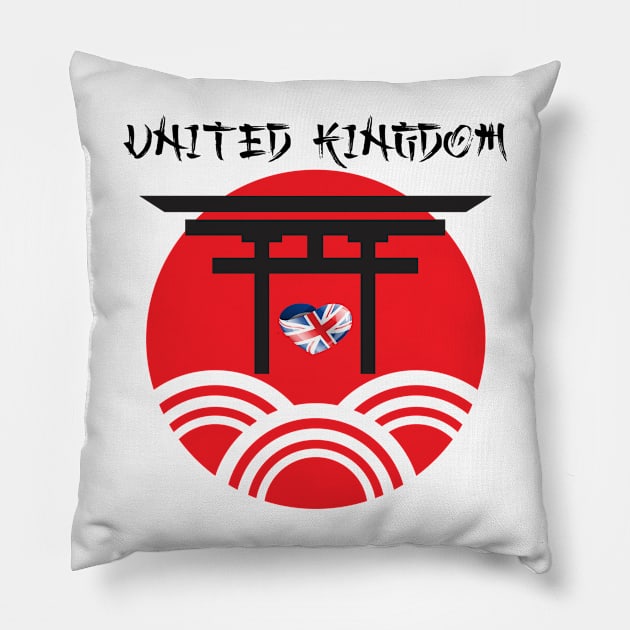 United Kingdom sport team in Tokyo Pillow by ArtDesignDE