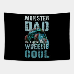 Monster Dad Like Normal Daddy But Wheelie Cool Truck Tapestry