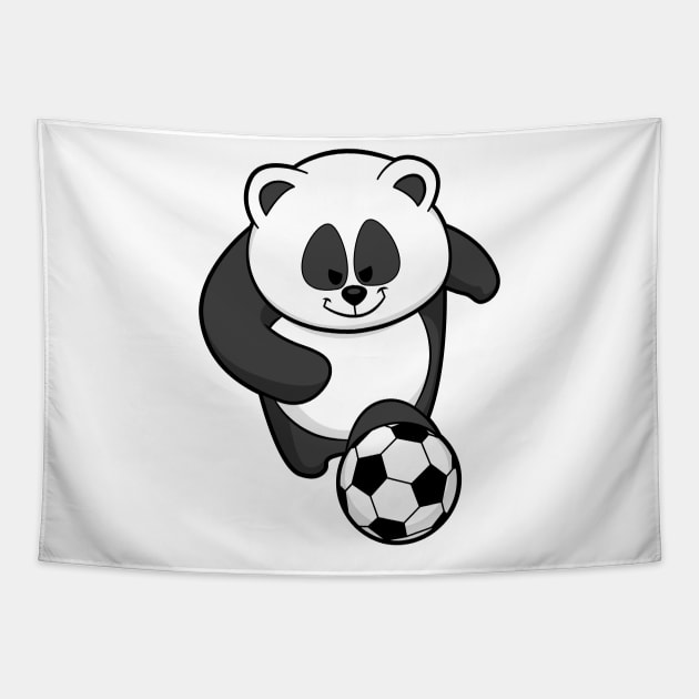 Panda as Soccer player at Soccer Tapestry by Markus Schnabel