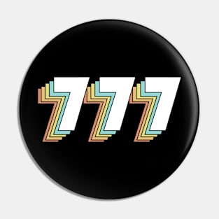 Lucky 777 Retro Style Pin