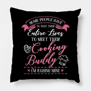 Cooking Mom and Baby Matching T-shirts Gift Pillow