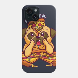 Pizza lover - Pug dog pizza shirt Phone Case