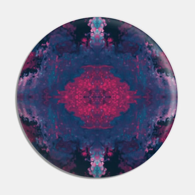 Retro Pink/Blue Ink Blot Pin by Designs_by_KC