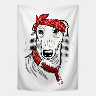 Greyhound Lover Gift - Greyhound Dog Bandana Tapestry