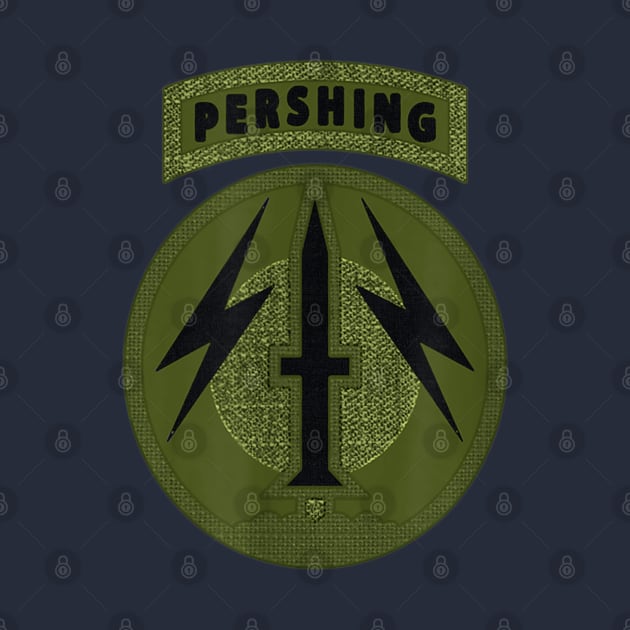 56th FA Bde Pershing Missile Unit Subdued OD Patch design by Christyn Evans