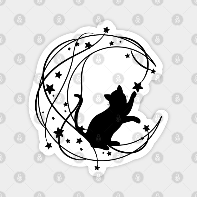 Lunar Cat Magnet by Premachandra's Store