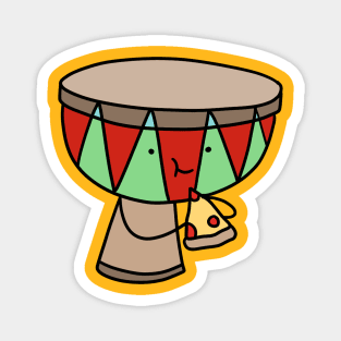 Djembe Eating Pizza Magnet