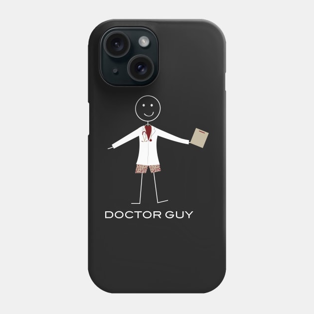 Funny Mens Doctor Guy Illustration Phone Case by whyitsme