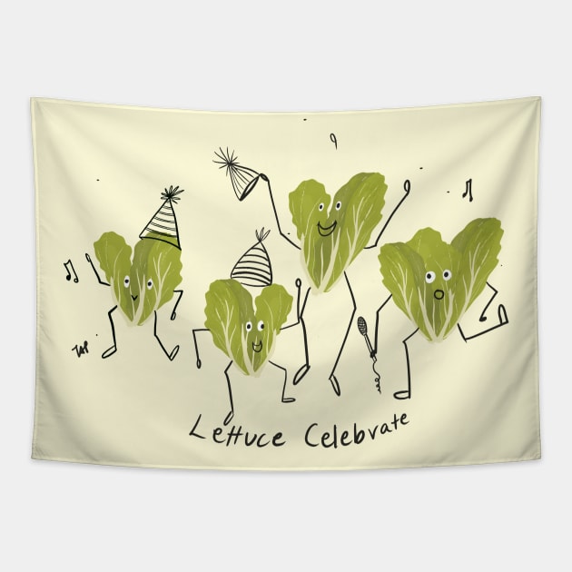 Lettuce Celebrate Tapestry by Guncha Kumar