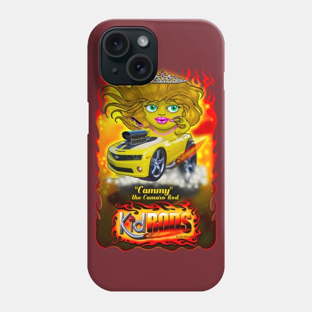 KidRods - Cammy the Camaro Phone Case by MyTeeGraphics