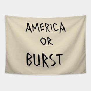 America or Burst (black text) Tapestry